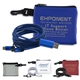a group of techmesh wired mobile tech charging cable kit in mesh zipper pack components inserted into zipper kit