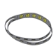 aerial view a custom 1 dye - sublimated stretchy elastic headband with two 1/2 bands, image 1 of 2