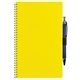 a opaque bright yellow 5 1/4 x 8 1/4 poly weekly planners with pen
