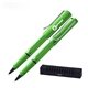 a green lamy safari green plastic cap - off rollerball pen w / ergonomic grip