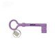 a purple areaware purple silicone oversized split - ring reality keychain italian church - key