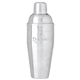 aerial view a silver 25 oz large cosmo stainless steel cocktail shaker, image 1 of 2