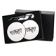 aerial view a black the haydin waiters corkscrew and stainless steel coaster gift set, image 1 of 2