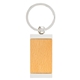a bamboo sterling silver plated bamboo rectangle keyring