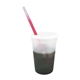 aerial view a frosted to smoke cup & frosted to red straw 17 oz color changing mood stadium cup / straw / lid set, image 1 of 2