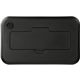 aerial view a black bamboo fiber lunch box with utensils, image 1 of 13