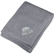aerial view a gray oversized ultra plush throw blanket, image 1 of 4