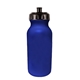 a blue bottle & black lid 20 oz value cycle bottle, full color digital