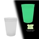 aerial view a nite glow 12 oz custom nite glow stadium cup, full color digital, image 1 of 2