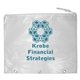 aerial view a clear with white accent all purpose zip pouch, image 1 of 3