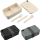 a group of bamboo fiber lunch box with utensils