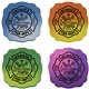 a group of mood(tm) die cut eraser - maltese cross