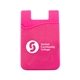 a pink silicone cell phone wallet