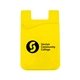 a yellow silicone cell phone wallet