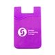 a purple silicone cell phone wallet