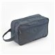 a navy zippered basic toiletry bag