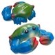aerial view a blue/green blue crab stress reliever, image 1 of 2