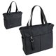 aerial view a black jubilee polycanvas travel tote, image 1 of 2