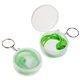 aerial view a lime green easy - wear earbud / glasses holder, image 1 of 2