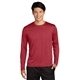 aerial view a scarlet heather sport - tek(r) long sleeve heather contender(tm) tee, image 1 of 8