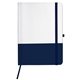 aerial view a blue capitola notepad notebook with pen loop, image 1 of 9
