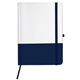 aerial view a blue notepad notebook with pen loop, image 1 of 10