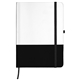 aerial view a black notepad notebook with pen loop, image 1 of 6