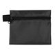 aerial view a black del monte 13 piece golf kit components inserted into zipper pack, image 1 of 5