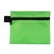 aerial view a lime green del monte 13 piece golf kit components inserted into zipper pack, image 1 of 5