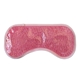 aerial view a pink plush gel beads hot / cold pack eye mask, image 1 of 2