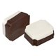 aerial view a white/brown layered usa made chocolate chocolates, image 1 of 3
