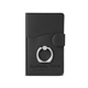 aerial view a black leeman tuscany dual card pocket with metal ring, image 1 of 4