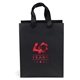aerial view a black elizabeth(tm) ribbon - handle matte eurotote with foil hot stamp, image 1 of 4