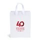 aerial view a white elizabeth(tm) ribbon - handle matte eurotote with foil hot stamp, image 1 of 4