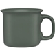 aerial view a green natural 14 oz satin finish ceramic mug, image 1 of 2
