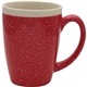 aerial view a red 16 oz adobe ceramic mug - deep etched, image 1 of 3
