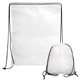 aerial view a white full color drawstring backpack, image 1 of 4