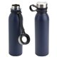 aerial view a navy blue tijuana 23 oz vacuum insulated stainless steel bottle, image 1 of 2