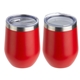 aerial view a red pero 12 oz copper - lined powder - coated insulated goblet, image 1 of 2