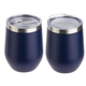 aerial view a blue pero 12 oz copper - lined powder - coated insulated goblet, image 1 of 3