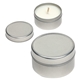 a silver promotional tranquility scented candle - apple with your logo
