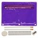 aerial view a purple translucent deluxe school kit - blank contents, image 1 of 2