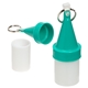 aerial view a green floating buoy waterproof container with key ring, image 1 of 2
