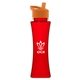a transparent red bottle & orange lid the curve - 17 oz tritan(tm) bottle with flip straw lid