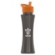 a transparent smoke bottle & orange lid the curve - 17 oz tritan(tm) bottle with flip straw lid