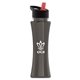 a transparent smoke bottle & black/red spout lid the curve - 17 oz tritan(tm) bottle with flip straw lid