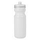 aerial view a white with translucent clear lid 24 oz sports water bottle, image 1 of 2