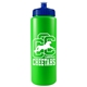 a neon green bottle & navy blue lid garyline(r) quart sport bottle with push - pull lid - 32 oz