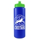a royal blue bottle & lime green lid garyline(r) quart sport bottle with push - pull lid - 32 oz