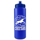 a royal blue bottle & navy blue lid garyline(r) quart sport bottle with push - pull lid - 32 oz